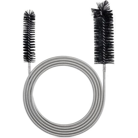 Brosse de nettoyage flexible pour tube d'alimentation - Outil de nettoyage de tuyau - Noir(2M) (1/4)