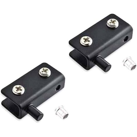 Charnières pivotantes pour porte en verre en acier inoxydable 2 pièces (40x20x10mm) (1/4)