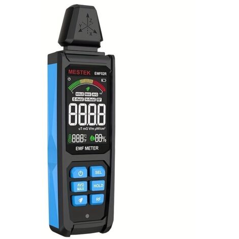 Détecteur EMF Tri-Axe Testeur de Champ Électromagnétique RF 30MHz–8GHz Rechargeable pour Analyse RF et Mesure d’Exposition (1/5)