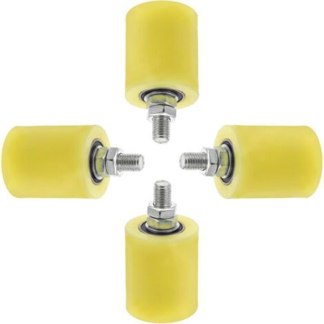 4 pièces Lot Roues Nylon pour Portail Coulissant Galets Guidage Robustes pour Portes Électriques et Rails Roulettes Durables Antirouille pour Portes Terrasse et Garage (1/4)
