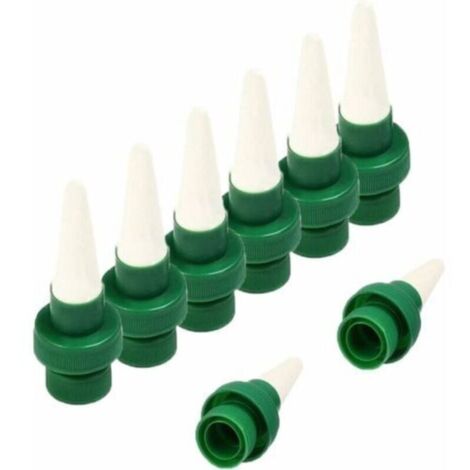 Arrosage automatique pour plantes en céramique avec pics d'arrosage automatique pour fleurs et goutte-à-goutte, système d'arrosage pour intérieur et extérieur 8 pièces
