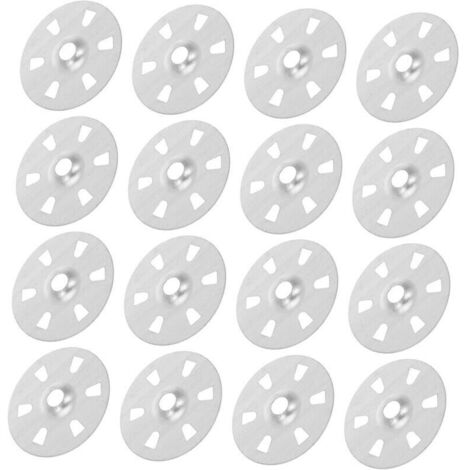 500 Pièces Rondelles Métalliques de Fixation pour Panneaux Isolants Rondelles Plates Six pour Plaques Mousse Rigide Support Vis pour Plaques de Plâtre (1/4)