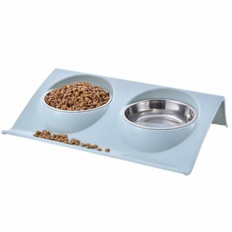 Bol portable pour chat et chien bleu grand (1/4)
