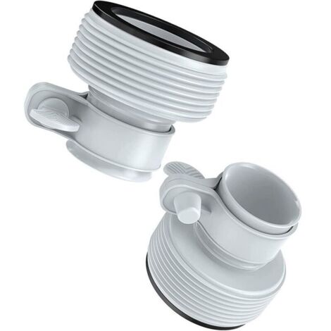 Lot de 2 adaptateurs de tuyau type B pour piscine Intex - Avec filetage - Pour raccords 1,5" et 1,25" (1/4)