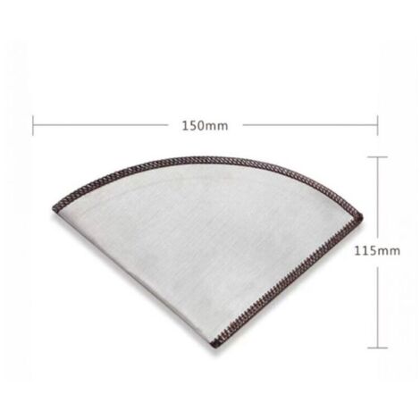 Filtre à café à Cône Réutilisable en Acier Inoxydable pour V60, pour Chemex, pour Cafetière Hario, Filtre à café à Mailles Fines sans Papier, Facile à Utiliser et à (1/3)