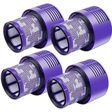Lot de 4 filtres V10 pour aspirateur Dyson, lot de 4 filtres de rechange pour aspirateur Dyson V10, V10 Absolute, V10 Animal, V10 Motorhead, SV12 pièce de rechange P/N 969082-01 (1/4)