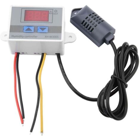 Capteur d'humidité du contrleur de commutateur d'hygromètre numérique XH-W3005 0 99% RH 220V (1/4)