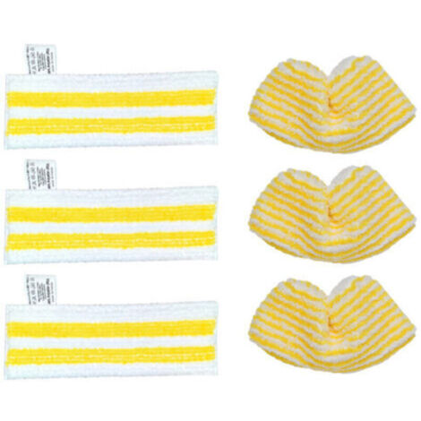 Ensemble de chiffons en microfibre, adapté aux Kärcher EasyFix SC 1 à SC 5, 3 buses de sol et 3 buses à main (1/4)