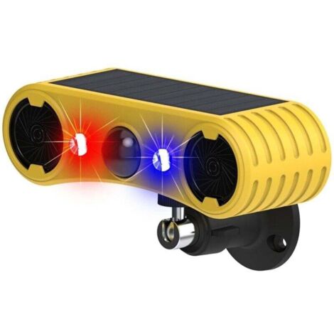 Alarme de détecteur de Mouvement Solaire extérieur - Alarme sonore de Coup de feu d'aboiement de Chien, 2 129 DB de Puissance, 4 Modes, lumière Rouge et Bleue (1 Pack) (1/4)
