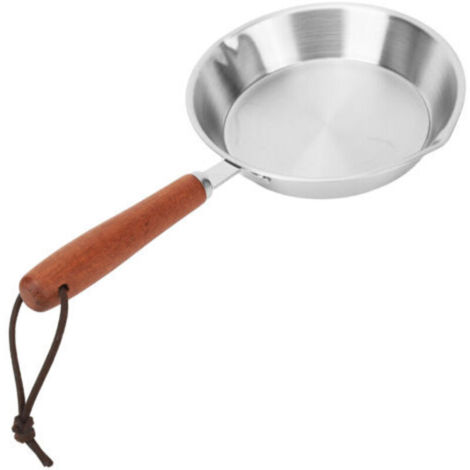 Cette poêle à frire antiadhésive en acier inoxydable de 12 cm est parfaite pour une utilisation à la maison, au restaurant et sur les plaques à induction. (1/5)
