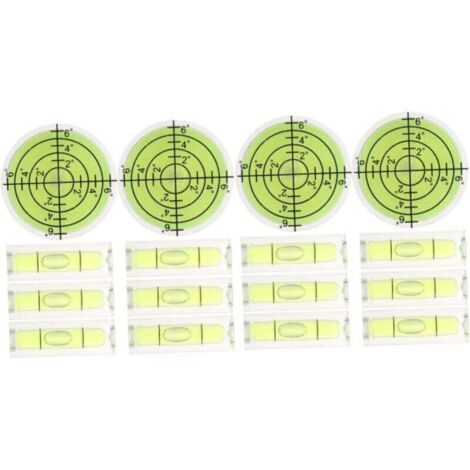 Cadres Carrés 16 Pièces Petit Niveau à Bulle Niveau De Poche Outil De Nivellement Niveaux à Bulle Circulaires Niveaux à Bulle De Caméra Une Seule Ligne Instrument De Mesure Abdos