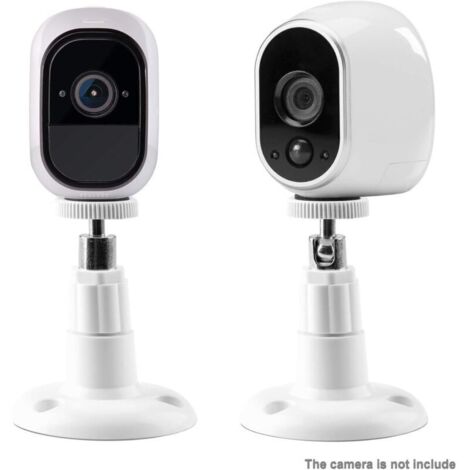 (Paquet de 2) Fixation Murale caméra de sécurité intérieure/extérieure, Support de Plafond réglable pour Support Arlo, Arlo Pro et Autres modèles compatibles (Blanc) (1/3)