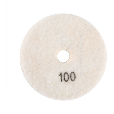 Disque de polissage diamanté humide de 100 mm (4 pouces) pour granit, marbre et pierre (granularité 100) (1/4)