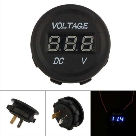 Prise de Voltmètre 12V-24V Voiture Moto LED DC Affichage Numérique Tension Compteur Voltmètre Étanche Compteur ZY Accessoire (1/4)