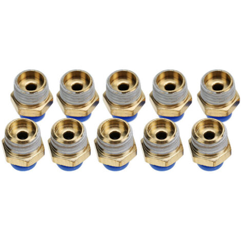 Raccord rapide pneumatique pour tuyau d'air de 4 mm, filetage mâle, connecteur droit à insertion (PC4-2, lot de 10) (1/5)