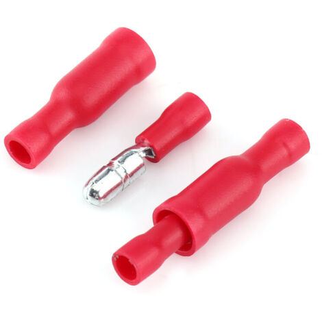 Bornes de connexion de fils isolantes pour voiture et moto (rouge) (1/5)