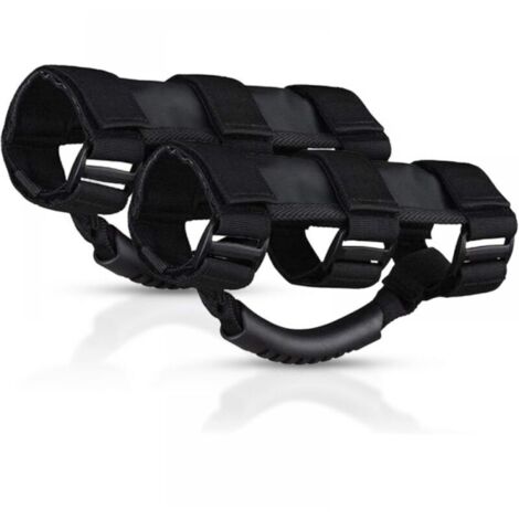Lot de 2 poignées de barre à rouleaux adaptées aux accessoires Jeep Wrangler CJ YJ TJ JK Wrangler (1/3)