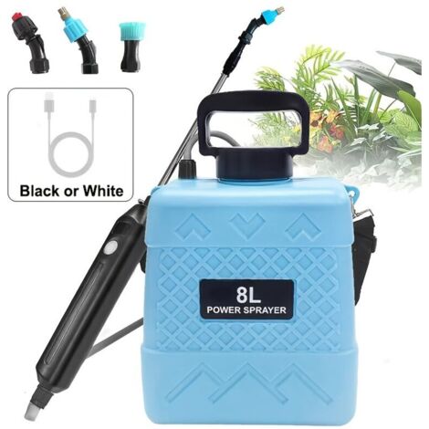 Pulvérisateur Électrique Rechargeable USB 8L – Pulvérisateur à Bandoulière avec Batterie Lithium, Lance Extensible et 3 Buses Réglables (1/4)