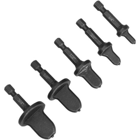 Forets à évaser, outil d'évasement pour tuyaux en cuivre à tige hexagonale de 1/4 po, kit d'extension pour tuyaux évasés, pour installation de climatiseurs (1/4)