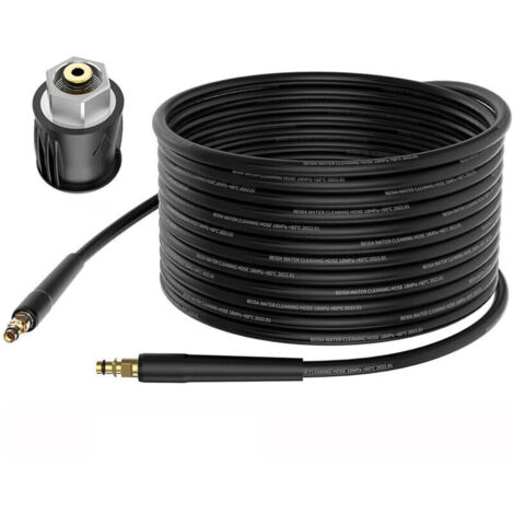 10 m Tuyau pour Kärcher nettoyeur haute pression, flexible pour Kärcher nettoyeur haute pression, Tuyau à haute pression pour Kärcher K2 K3 K4 K5 K6 K7 Connecteur rapide (1/4)