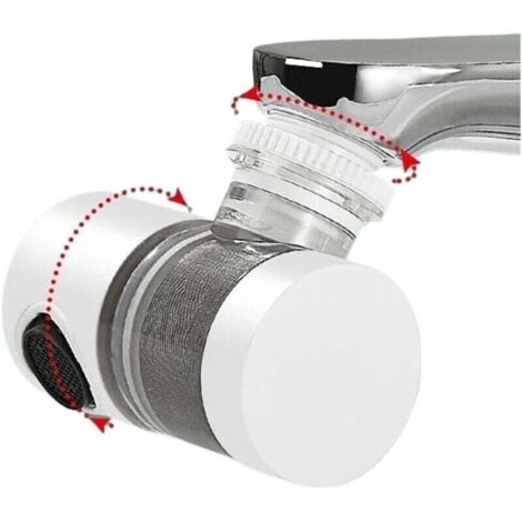 Filtre de Robinet 360°- Filtration Haute Efficacité, extension universelle rotative Anti-Calcaire Filtre de purification d'eau pour robinet pour Cuisine et Salle de Bain (1/4)