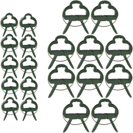 60 clips pour plantes grimpantes, clips pour tomates, clips de fixation pour plantes, clips pour attacher les tomates (2 tailles)