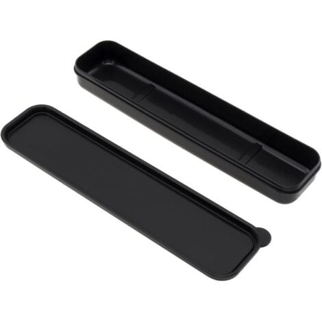 Boîte à couverts portable Boîte de rangement de vaisselle de voyage, boîte de rangement simple pour kit de coutellerie (Noir) (1/4)