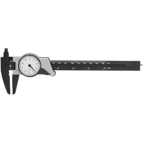 Pied à coulisse à cadran ABS 0-150 mm Outil de mesure métrique portable pour laboratoire et maison (1/4)