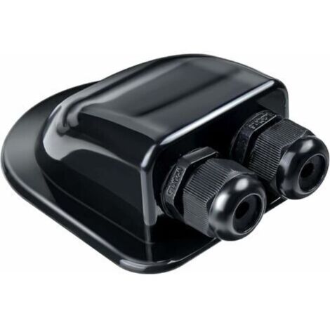 1 Pcs Noir Passe-Toit Presse-étoupe Solaire étanche Boîtier d'entrée de Câble ABS pour RV, Caravane et Bateau Passe Câble (1/4)