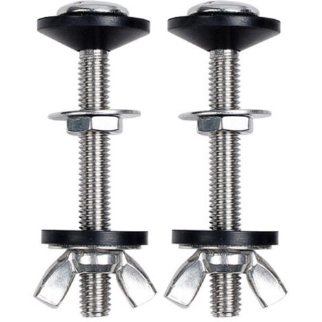 Lot de 2 vis de réservoir de chasse d'eau en acier inoxydable pour réservoir de chasse d'eau sur cuvette de WC (1/5)