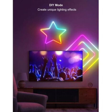 Neon Ruban LED 3m RGBIC - BLEOSAN - Applique Murale Intelligente ...