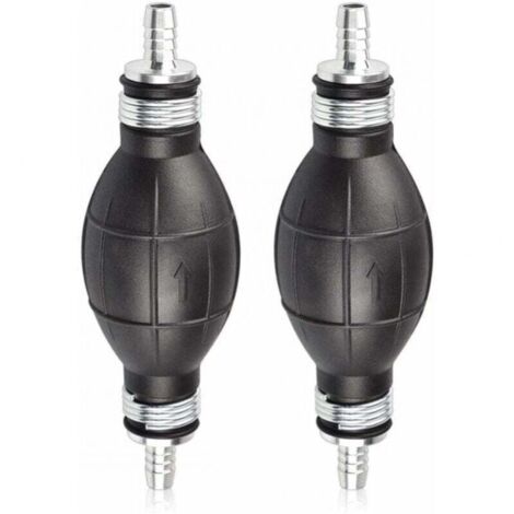 8mm Pompe à Main Essence en Caoutchouc - Poire d'Amorçage Carburant pour Voitures, Motos et Bateaux (Noir) - Pompe Manuelle de Transfert (1/5)