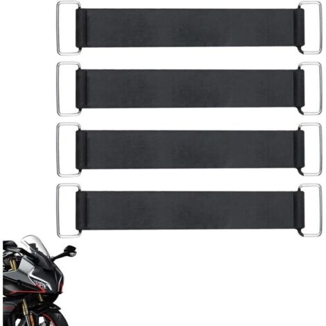 4 PCS Bande élastique en caoutchouc pour batterie, Pour la plupart des motos, Sangle Moto Remorque pour Moto, 17,5 x 2,5 cm (1/5)