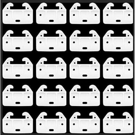 Guides de Tiroir en Plastique, Pièces de Rechange pour Meubles, Longueur 58x41 mm, Lot de 10, Blanc (1/4)