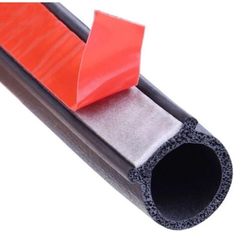 Bande d'étanchéité de Porte de Voiture 4 Mètres Joint en Caoutchouc Bande de Protection Portière Autocollante Étanche en Forme D Gros 12mm x 14mm (1/5)