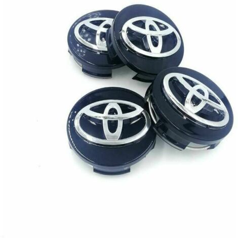 8 pièces Capuchon de moyeu central de roue Toyota 62 mm pour badge logo noir (1/4)