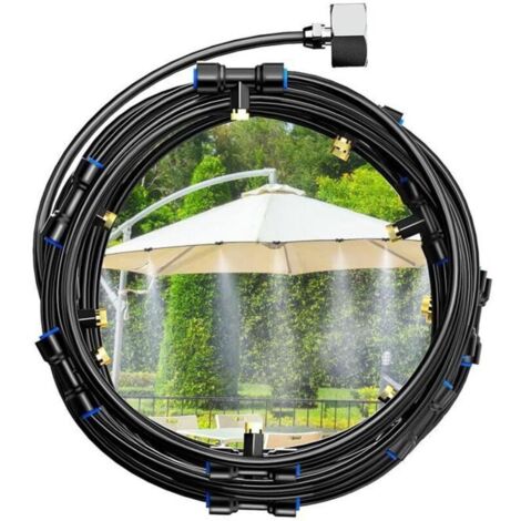 Brumisateur extérieur - MARQUE - 1 pièce - Buse en laiton - Tuyau résistant aux UV - Réduit température à 20℃ (1/4)