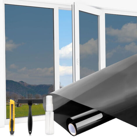 Film de protection solaire autocollant 50 x 200 cm – Protection UV et thermique – Film miroir pour fenêtres – Isolation contre la chaleur (1/5)