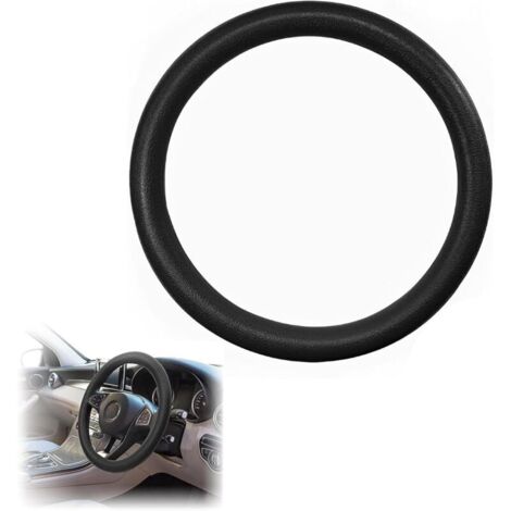 Protege Volant Voiture Silicone Antidérapant, Protège et Décore Le Volant de 33 à 42cm, Couvre Volant Voiture en Silicone, Entretien Facile, Noir Élégant - Accessoire Auto Pratique et Esthétique