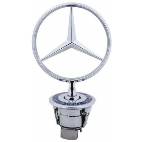 Insigne de capot Mercedes Benz 44mm – Badge de remplacement pour W124 W202 W203 W208 W210 – Installation facile et durable (1/5)