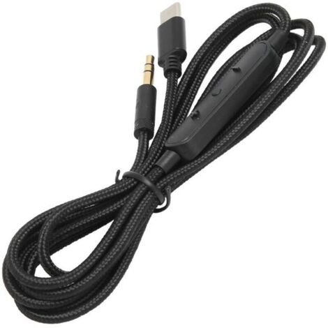 Type C à 3 Type C Câble audio casque USB C à 3,5 mm Remplacer le cordon de casque par un microphone et un contrôle de (1/4)