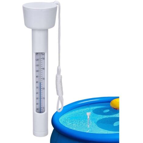 Thermomètre Pour Piscine, Thermomètre Flottant Facile À Lire Avec Corde, Accessoire pour Piscine Flottant 0-50℃ pour Spa Étangs Aquariums Maison Bassins et Sources Chaudes (1/4)