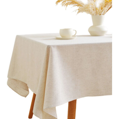 Nappe rectangulaire en Faux lin, nappe en tissu imperméable et essuyable, couvertures de Table de ferme décoratives lavables 52x70 (1/5)