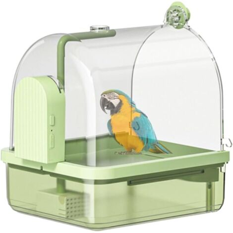 Bain d'oiseaux Suspendu pour Cage, Bain d'oiseaux Suspendu Automatique avec 2 Modes de Fonctionnement, Douche pour Petits Oiseaux, perruches, Conures, perruches, calopsittes, inséparables (1/5)