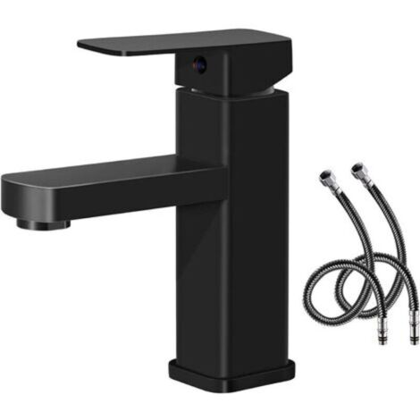 Robinet mitigeur de lavabo carré, valve céramique, installation facile (1/4)