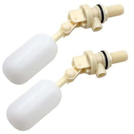 Lot de 2 Valve flottante, flotteur Pour remplir automatiquement les abreuvoirs Pour chien, bétail et moutons Valve à Boule d'arrêt Automatique de Remplissage 1/2 NPT (1/5)
