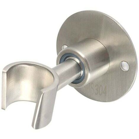 Support de pommeau de douche en acier inoxydable, support de pommeau de douche de salle de bain réglable à 360 °, support mural de support de douche en métal (1/5)