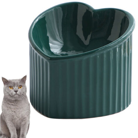 Gamelles surélevées en céramique pour chats, gamelles inclinées surélevées pour nourriture ou eau, anti-stress, anti-refoulement (1/5)