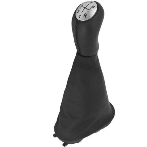 Pommeau de levier de vitesse 5 vitesses – Cuir et ABS – Anti-poussière – Compatible Renault Clio II/III – Installation facile - CLIO 2 II (1/4)