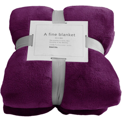 Couverture polaire adulte 310 g/m² en microfibre, légère, chaude et douce, format Queen (1/5)